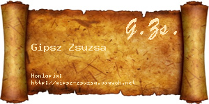 Gipsz Zsuzsa névjegykártya